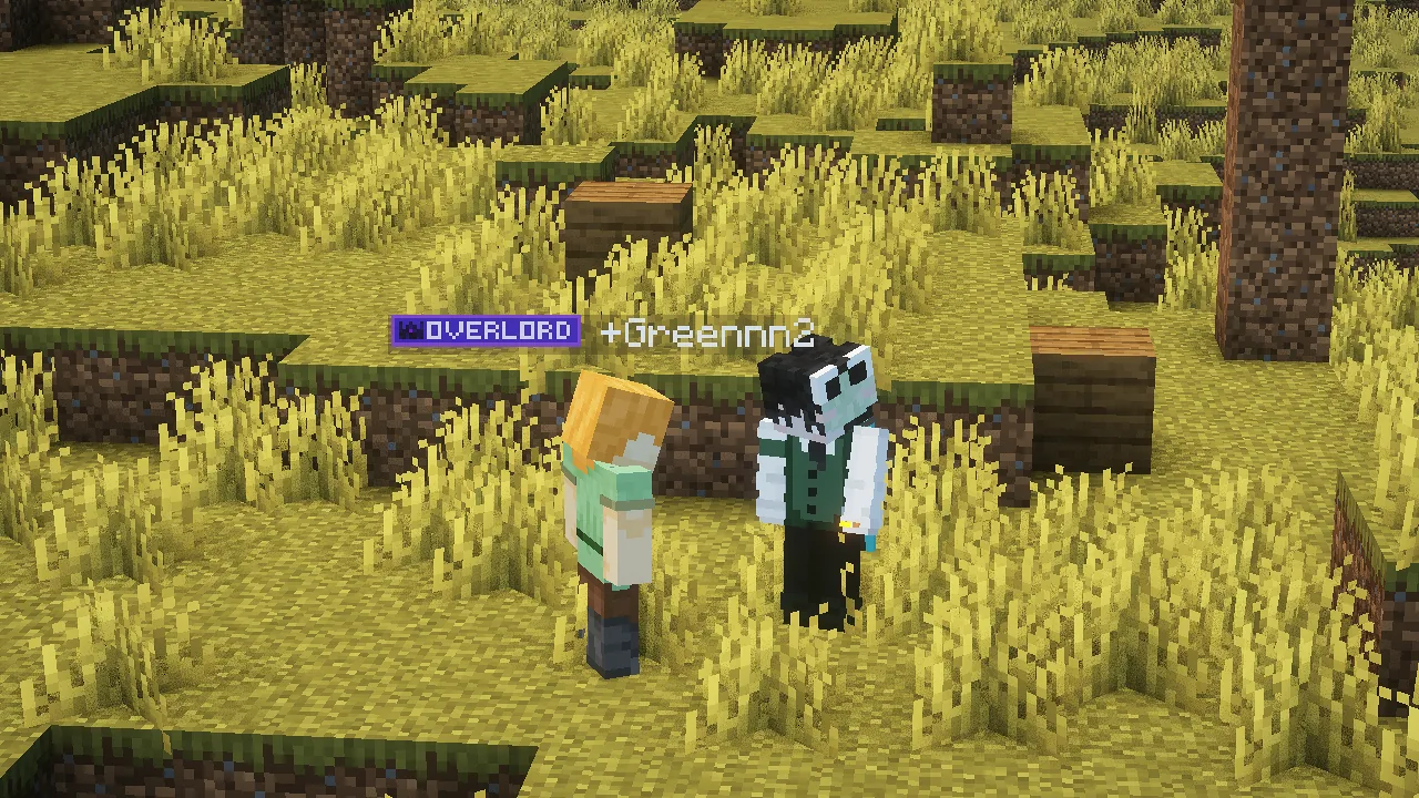 Our 6th Overlord in the server. - @⚔ Greennn2 Yung tipong hindi pumapayag na naka Zombie pag unang pasok palang Ft. 's Dirt Castle in the background. || ; @.iTsMeJaS5817 ; @.xyzinn00 ; @.ZYKARUSS ; @.AshenKanako ||