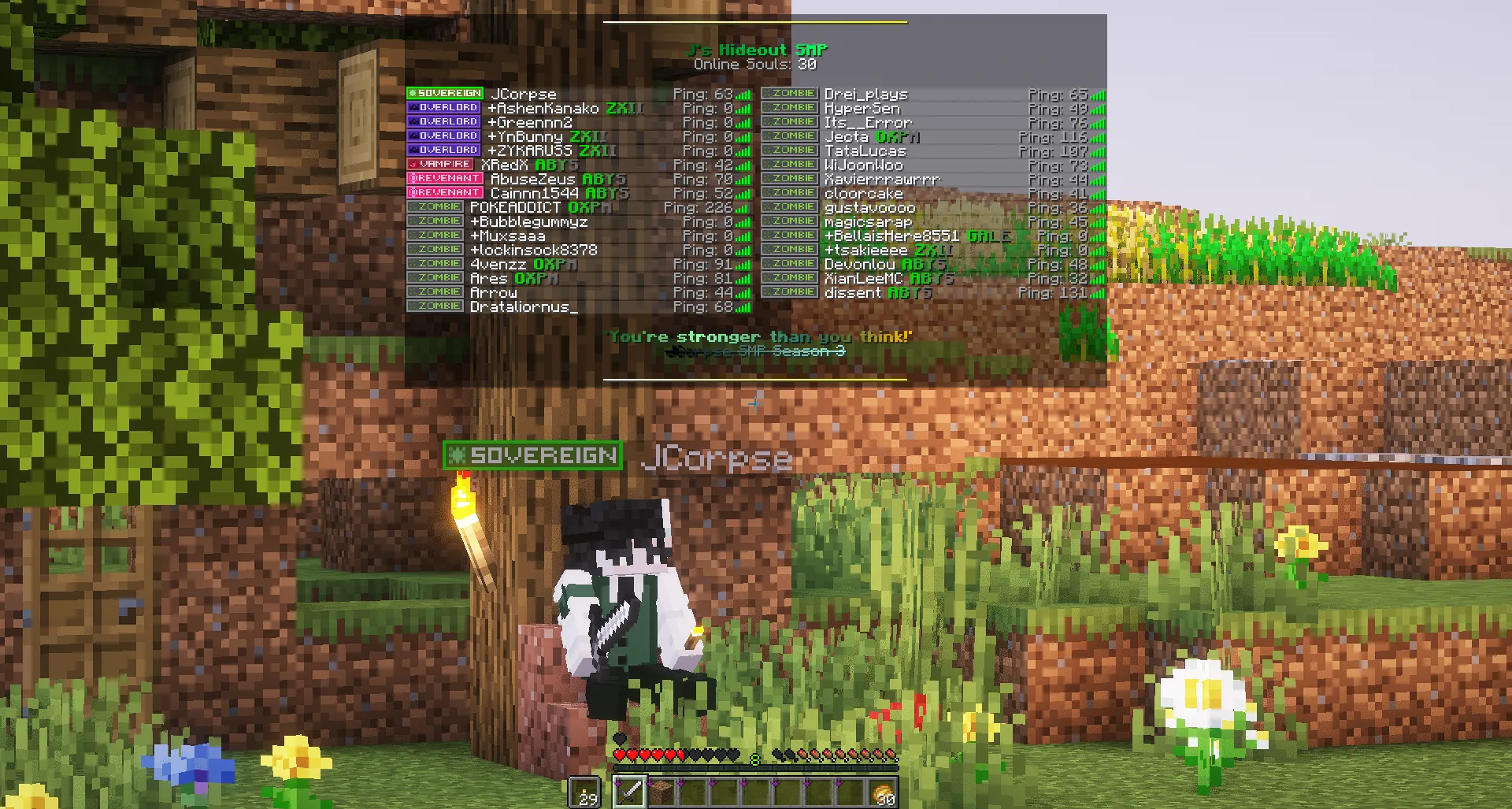First time that we've reached 30 Online Players in-game. Dami ng drama nangyayari, hindi pa nag 1-month ang SMP but yet, palo parin kayo. Ayusin niyo mga desisyon niyo sa buhay.