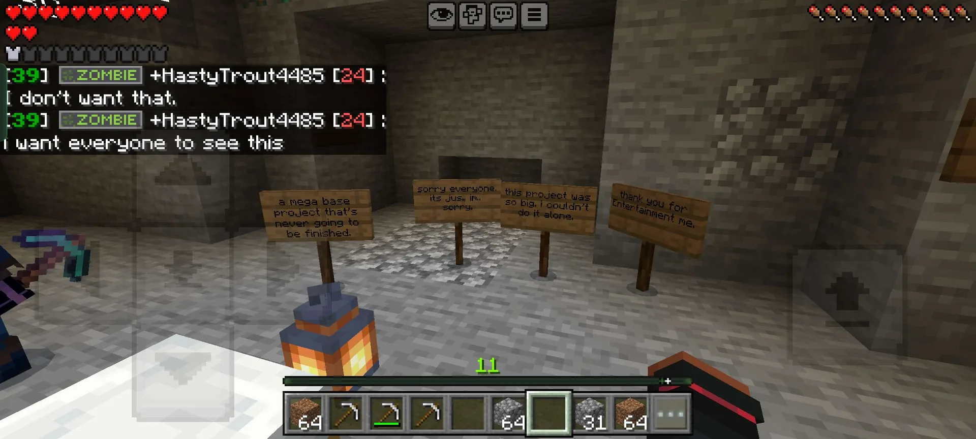 A mega base project. Sorry. But i like being the antagonist i am