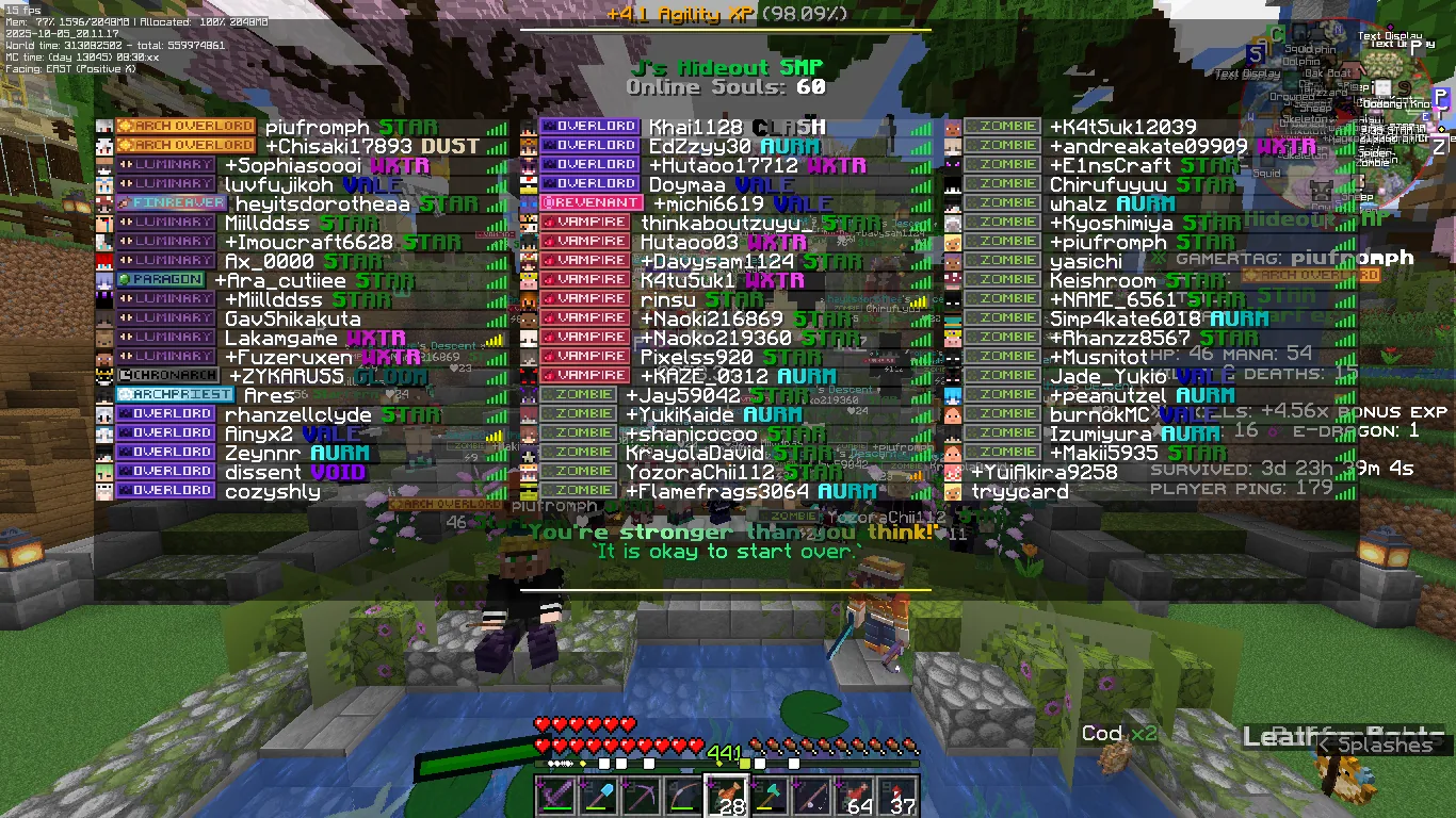 60 people in server 👏