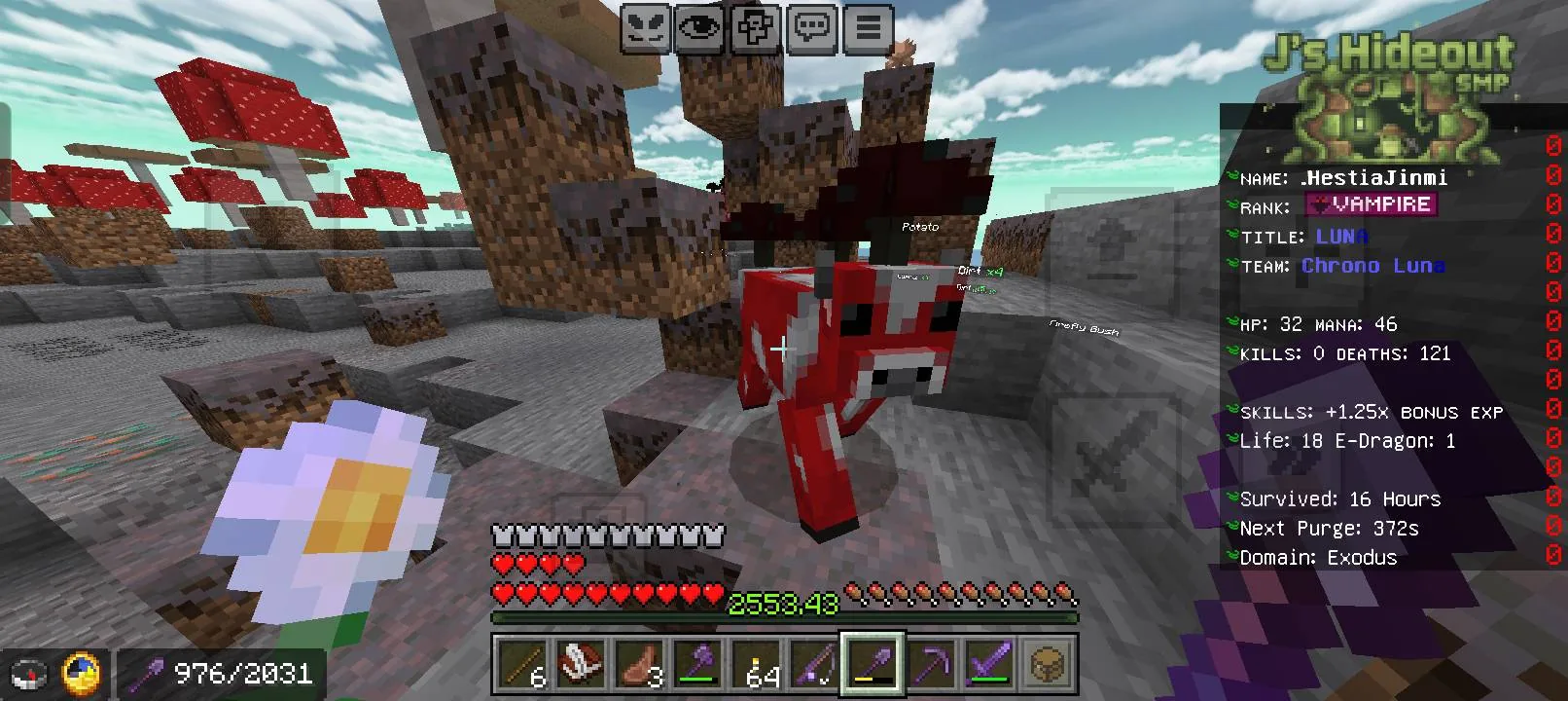 Before going to nether VS After going to nether