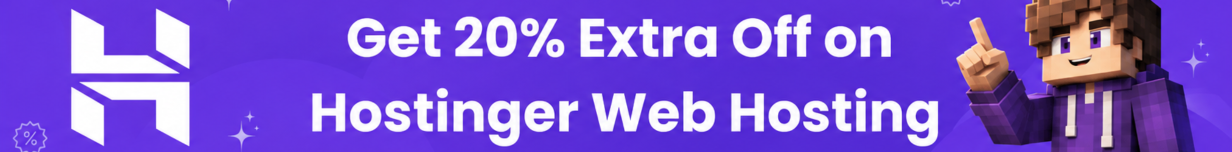 Hostinger — 20% extra off web hosting